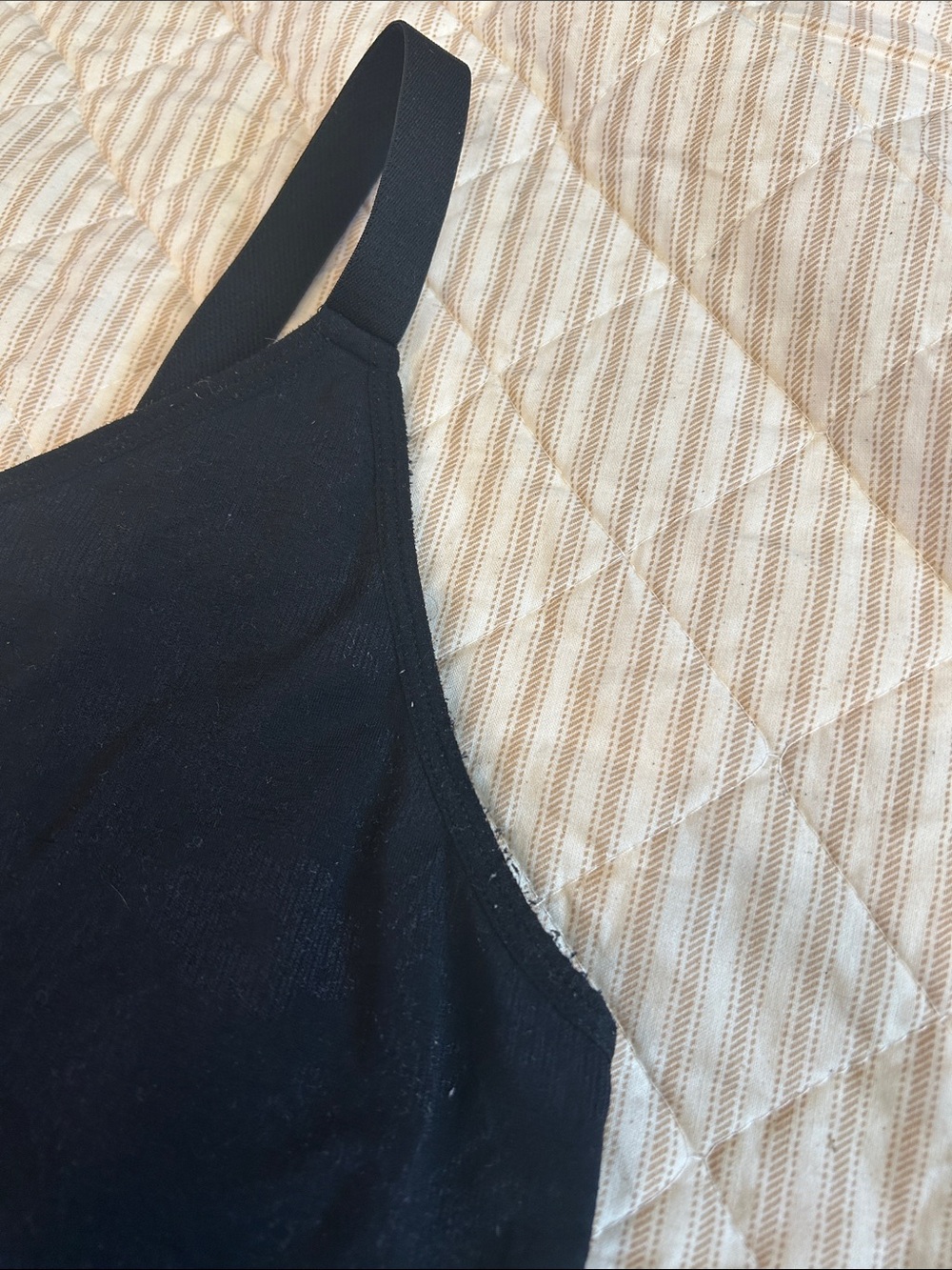 GUC Branwyn Black Wool Essential Busty Bra Bralette with Adjustable Straps - Picture 7 of 15